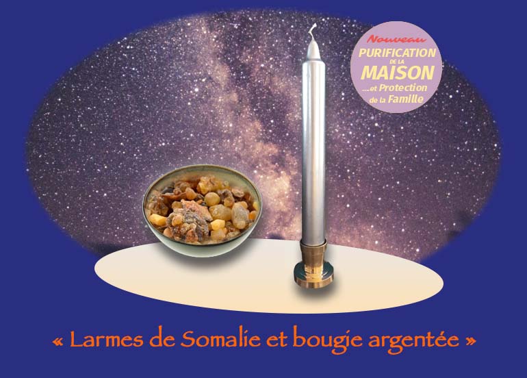 Larmes de Somalie et bougie argentée